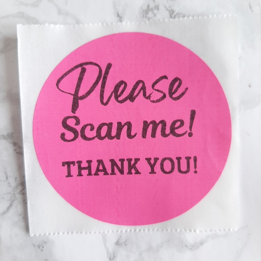100 Stickers Please Scan me